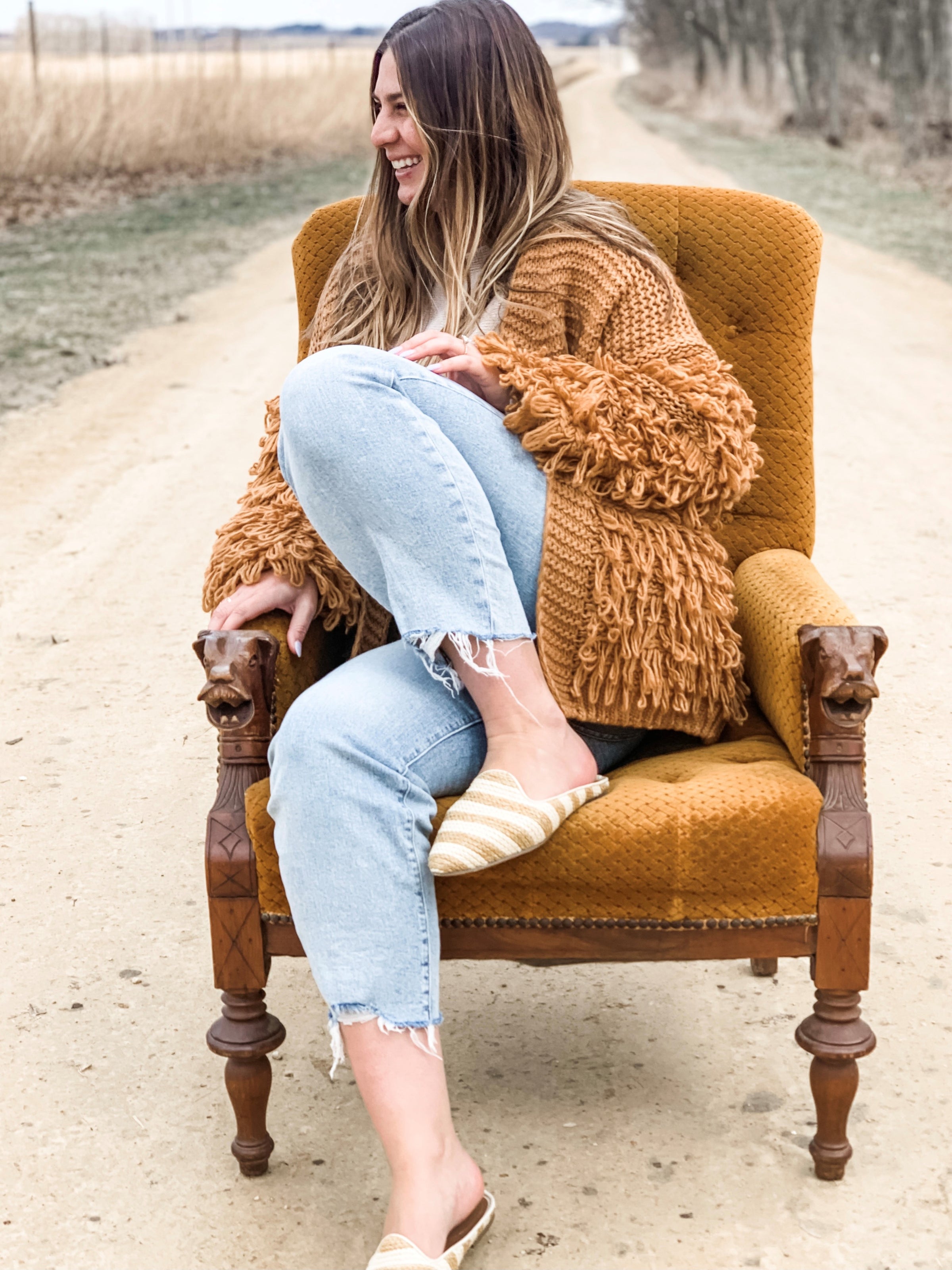 Feather Fringe Cardigan – TASSEL & SILK